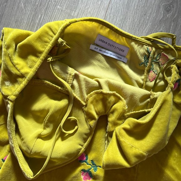 Urban Outfitters Ginger Velvet Embroidered Mini Dress - Picture 6 of 6